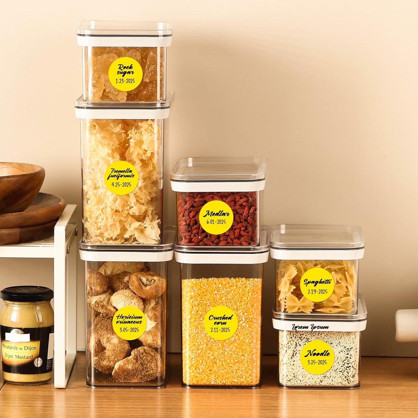 PARLAIM 1 inch Round Yellow Dot Sticker,720PCS Permanent Adhesive Color Code Circle Sticker Labels for Office Classroom Garage Sale