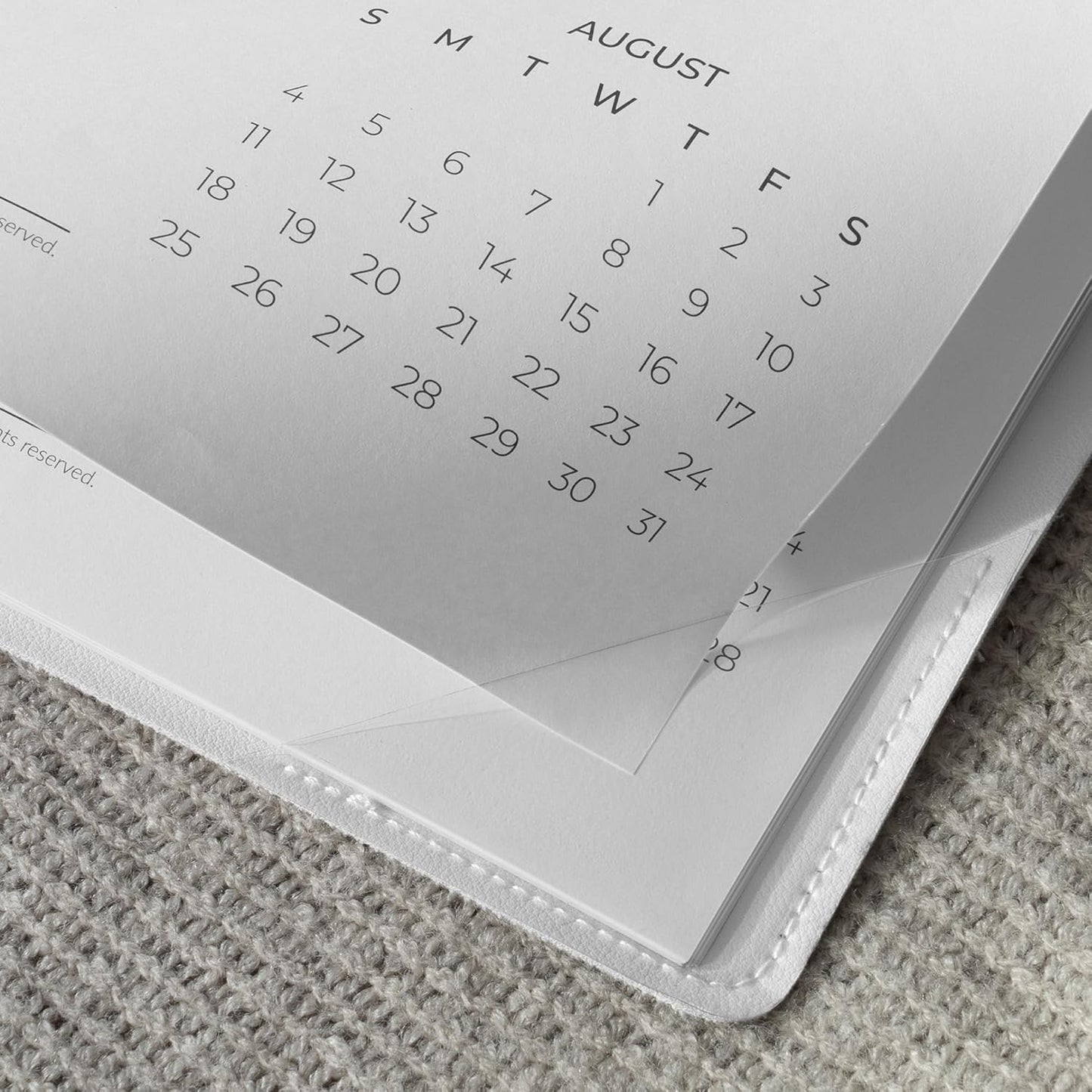 Cabbrix Simplified Desk Calendar 2025-2026 with Desktop Mat, Desk Pad Calendar Large 21" x 16-1/2" Covering July 2025 to June 2026, Monthly Desktop Calendar for Home School and Office (Beige)