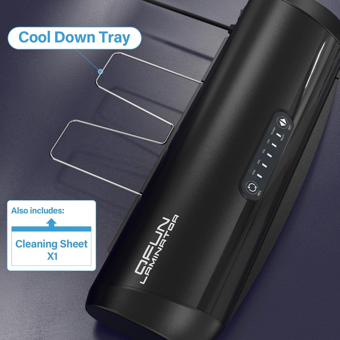 3-10 Mil Commercial Laminator Machine with Laminating Sheets, 4-Roller Jam-Free Thermal Laminator Machine 11x17, Fast Warm-up 13 Inch Laminating Machine, Hot Lamination Machine for Office School Home