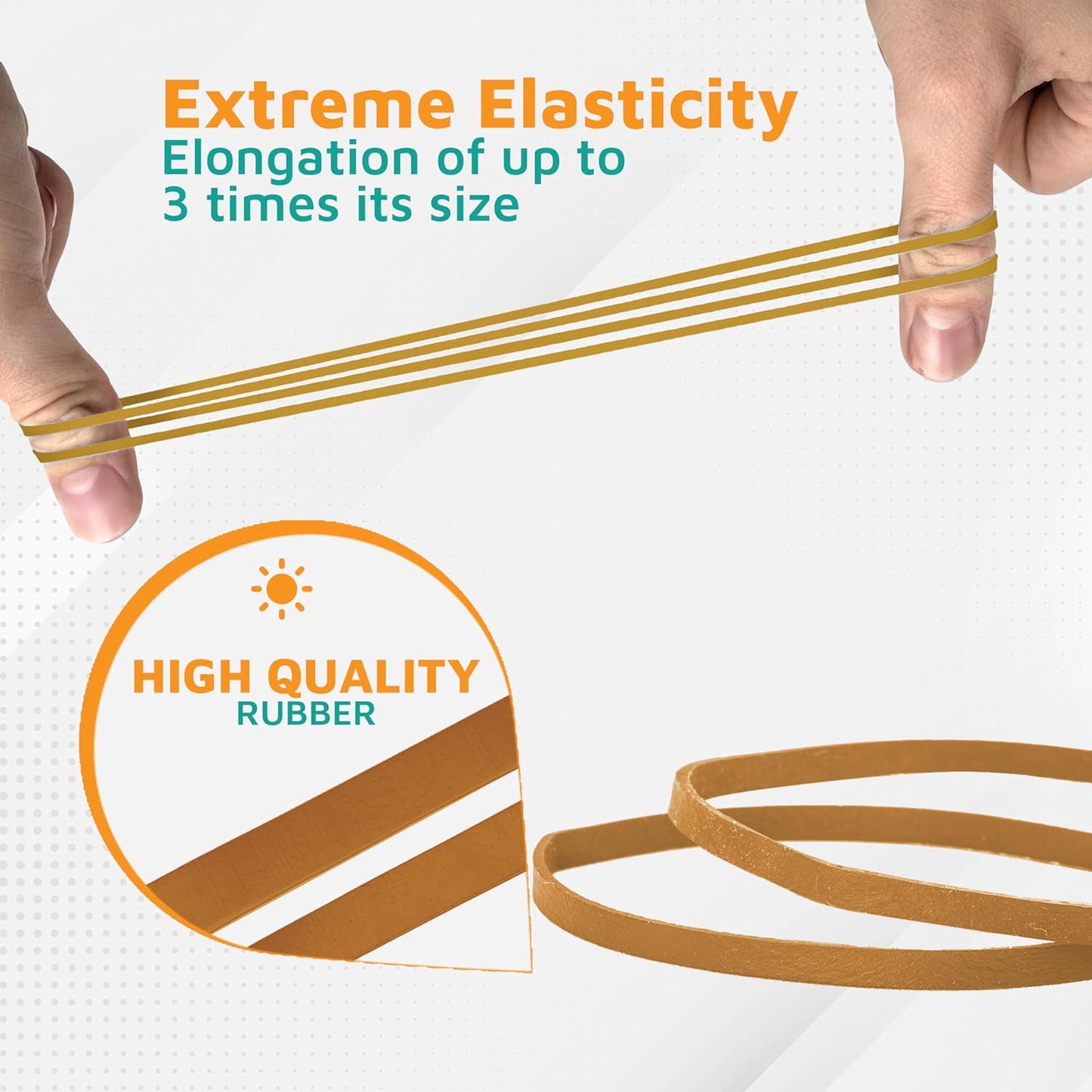 PlasticMill Rubber Bands - #33 Size - Natural Rubberbands - 1LB/500 Count.