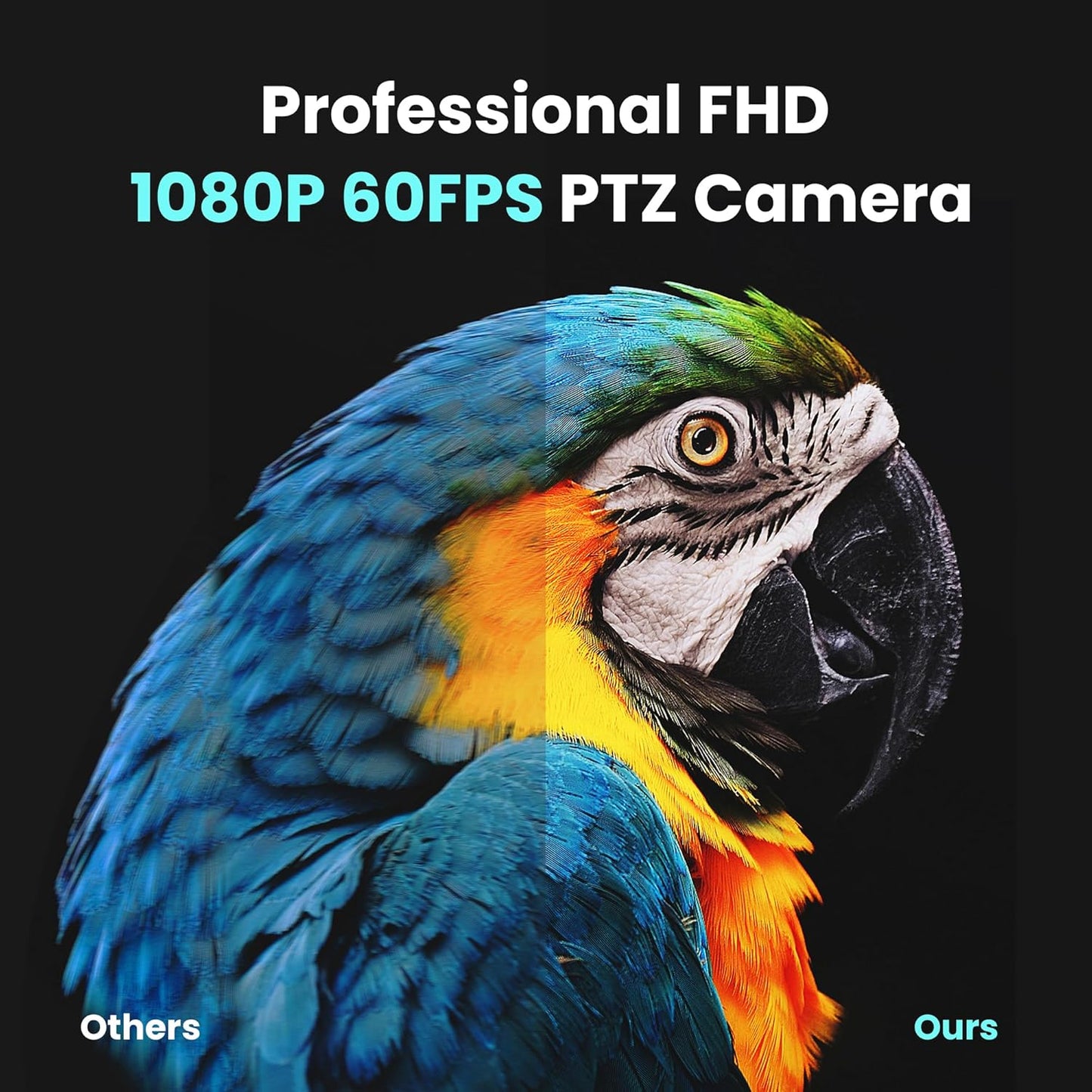 AI Auto Tracking PTZ Camera 3G-SDI/USB3.0/HDMI/LAN PoE 30X Optical and 8X Digital Zoom Live Streaming Camera 1080P 60FPS for Church Services Worship Education Events vMix OBS YouTube