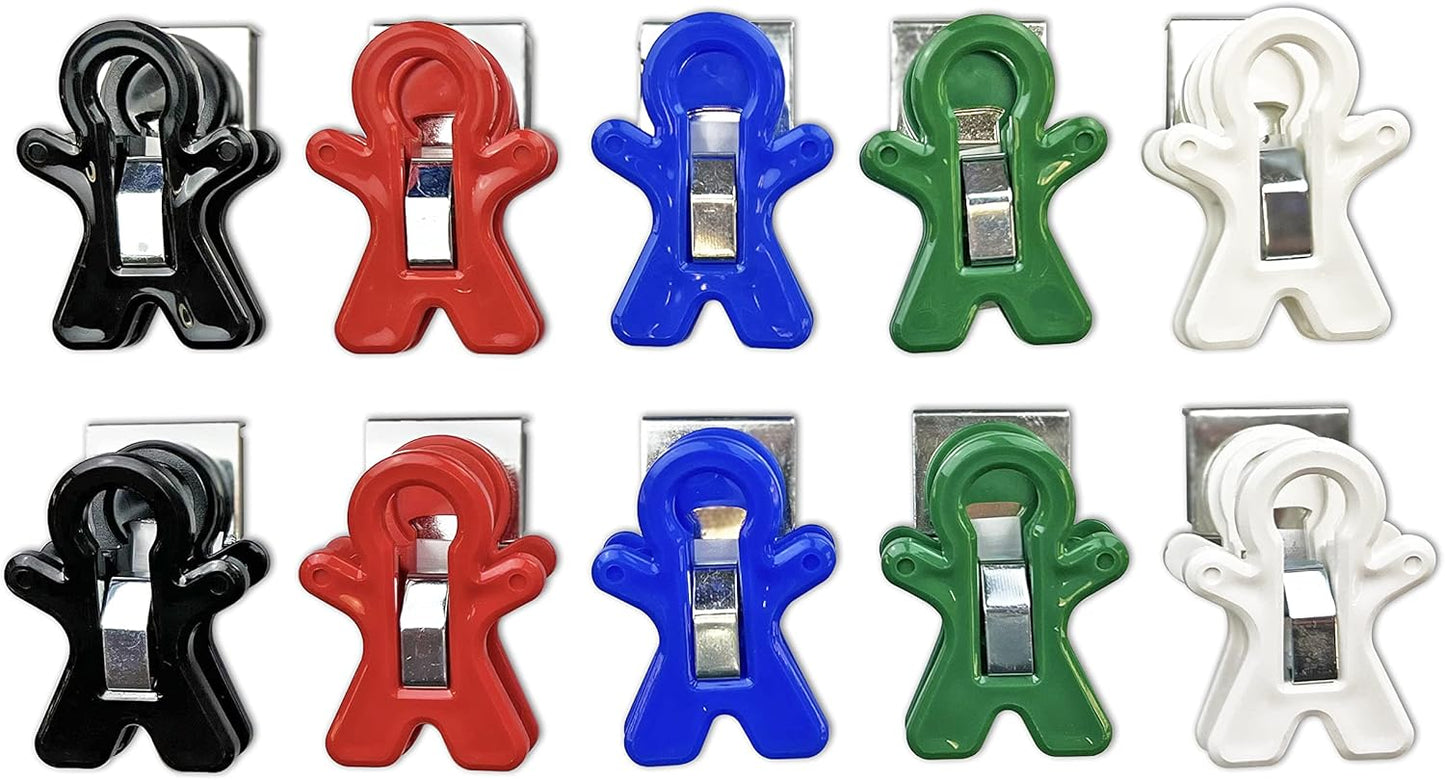 The Pencil Grip Magnet Man Magnetic Clip, Assorted Colors, Pack of 10