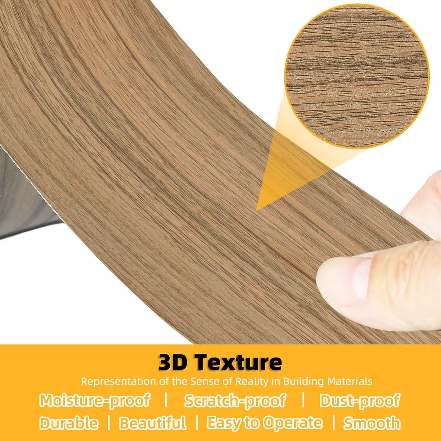 GSCIT Club Wood Grain Repair Tape, 2.4 inch X 250ft Self Adhesive Natural Walnut Grain Repair Patch for Tables, Chairs, Baseboards, Doors, Windows, Floors, Handicraft DIY.