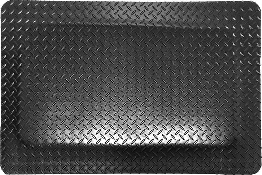 Rhino Mats, American Classic Diamond Anti-Fatigue Mats, Industrial Ergonomic Comfort Standing Mat for Work, Home, Garage, Office, Kitchen or Anywhere (Black 1" Thick, 2 FT. x 18 FT.)