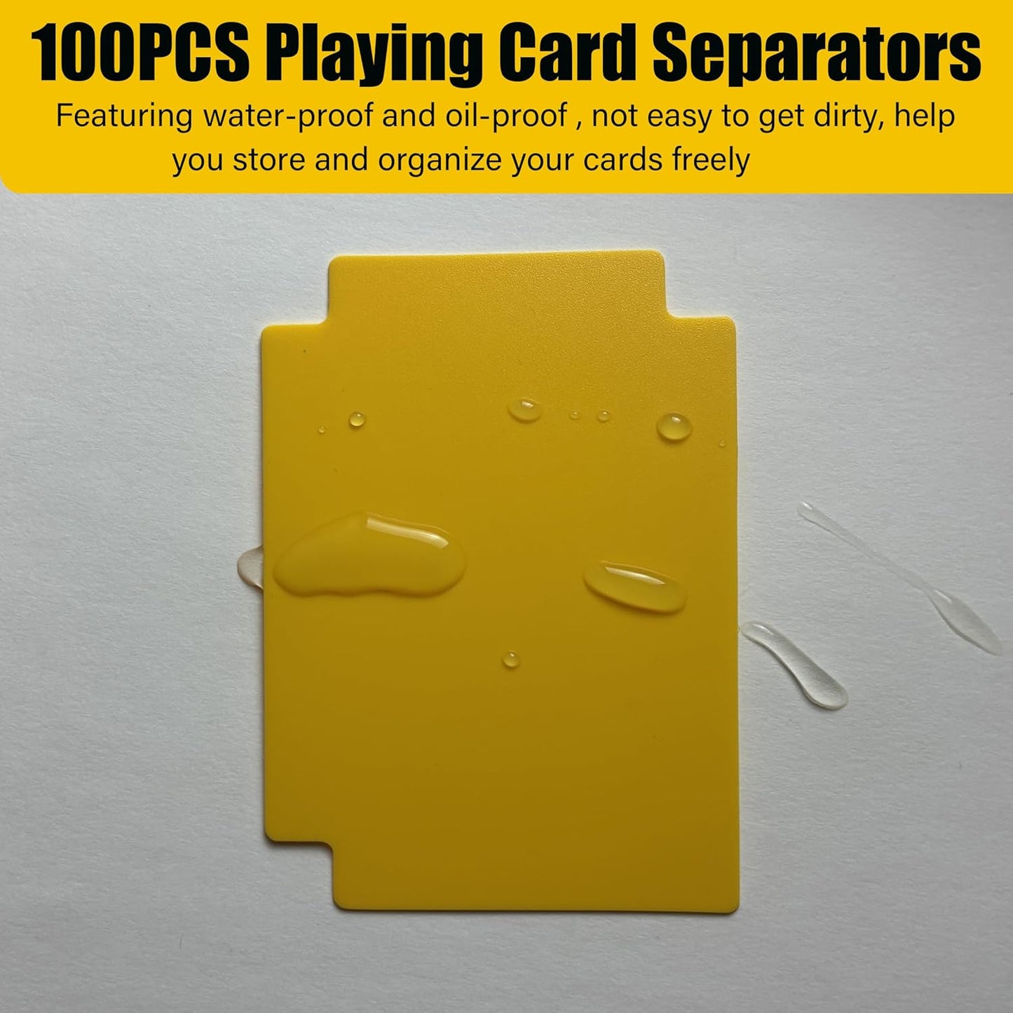100PCS Trading Card Dividers, 2.7 x 3.8 Inches, 10 Colors, Premium Plastic Card Separator for Sports Game