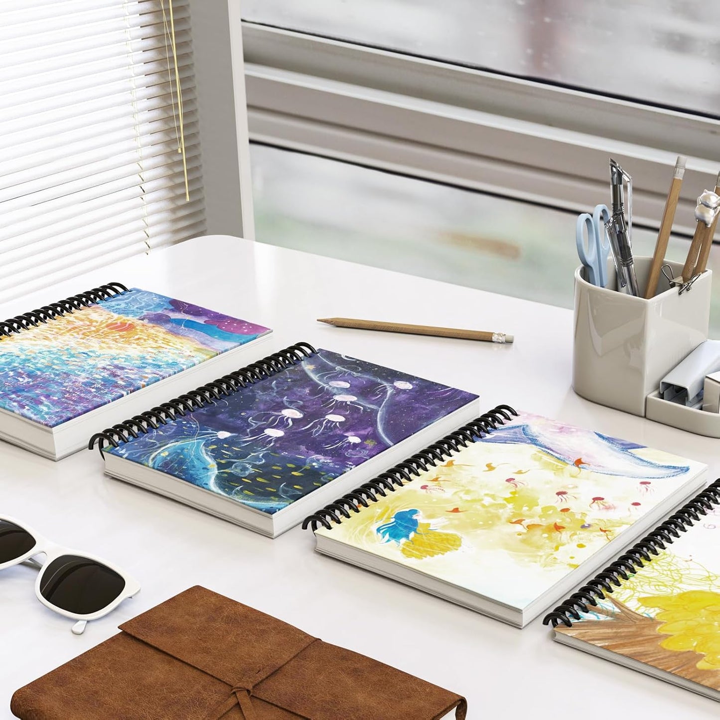 MAKEASY 100 Pack Plastic Spiral Binding Coils, 1/2"(12mm), 90 Sheet Capacity, 4:1 Pitch Black Binding Spirals for Home School and Office use