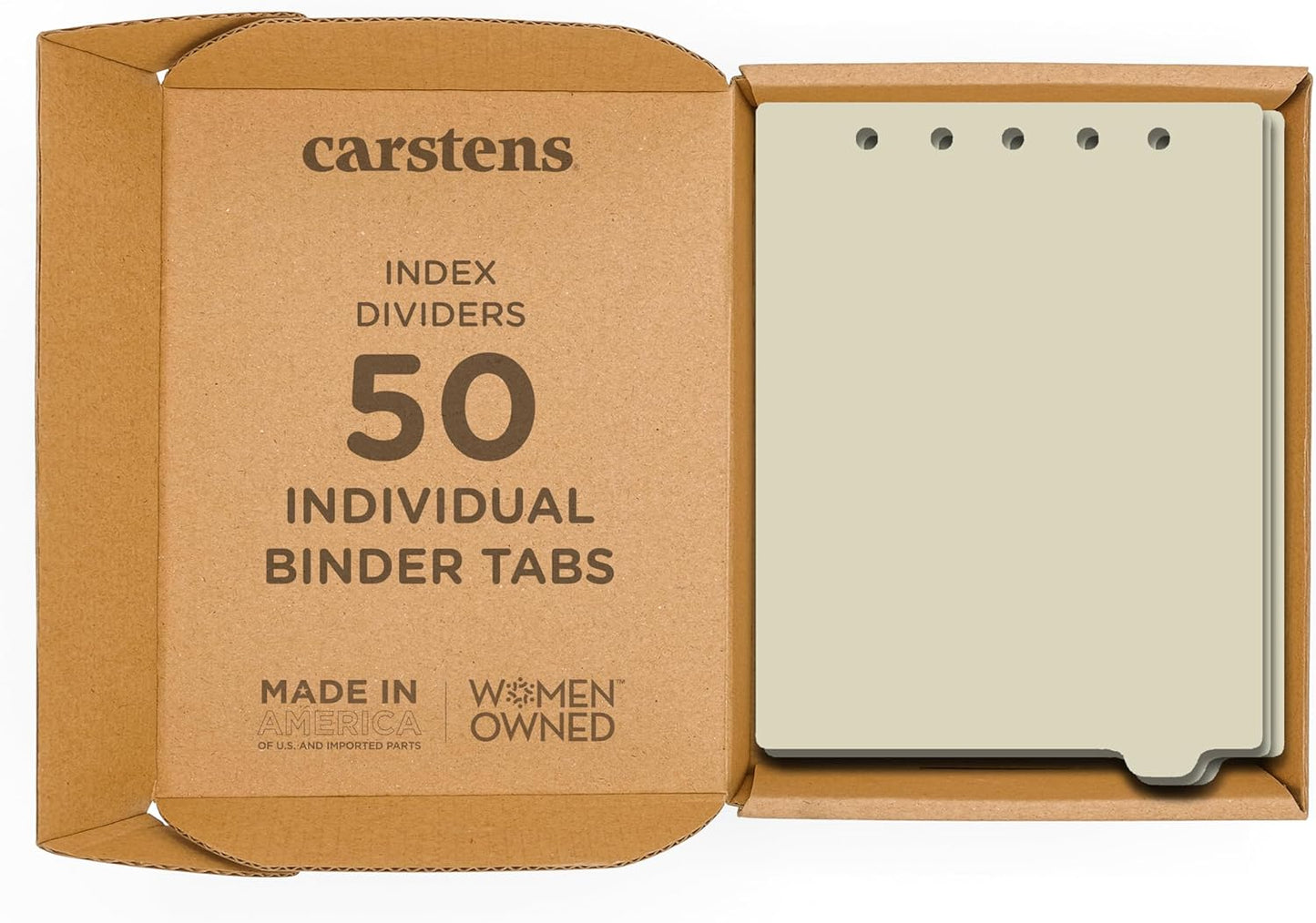 Carstens - Heavy Duty Plastic Ring Binder Dividers, Bottom Tab, 1/9 Cut, Tab 8 Position, US Letter, Pale Green, Case of 50, (2619-17CS) - Ideal Medical Chart Dividers or Index Tabs for 3 Ring Binders