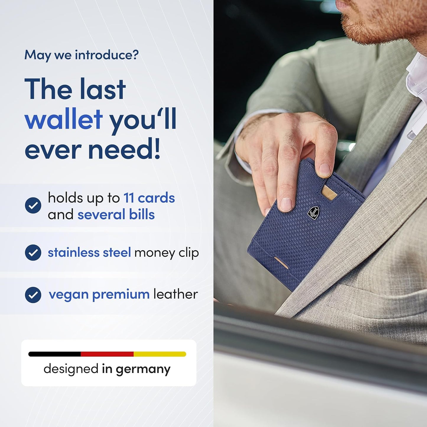 TRAVANDO Mens Wallet with Money Clip AUSTIN RFID Blocking Bifold Credit Card Holder for Men with Gift Box