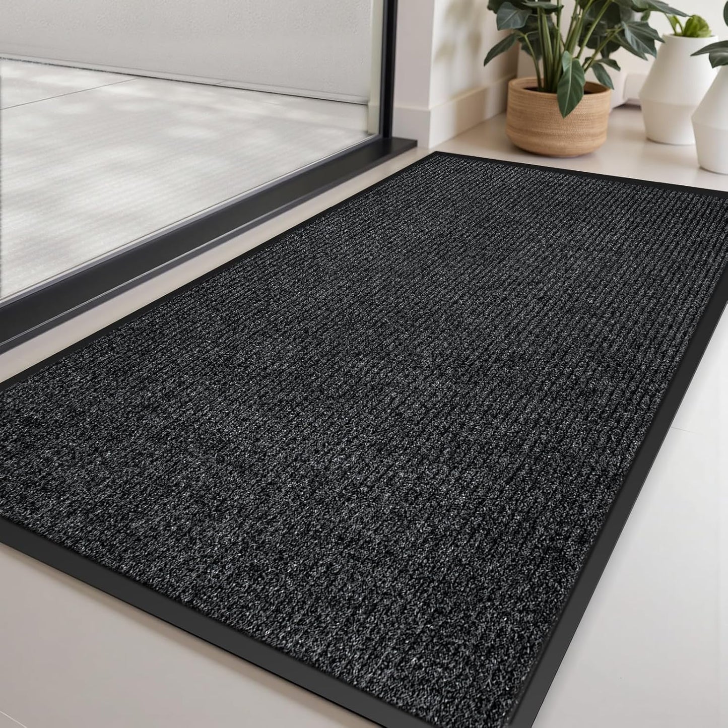 Vicwe Indoor Outdoor Door Mat, 3'x4' Heavy Duty Front Door Mat, Non-Slip Washable Doormats Entrance Mats, Dirt Resistant and Absorbent Doormat, Commercial Outdoor Entrance Floor Mat for Home Office