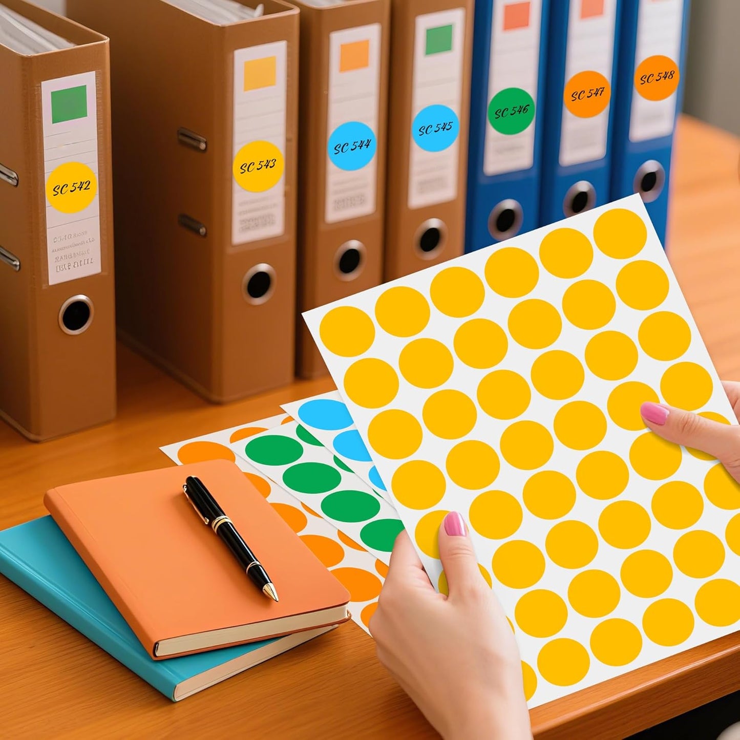 PARLAIM 1 inch Round Dot Sticker,760PCS Permanent Adhesive Multi Color Code Circle Sticker Labels for Office Classroom Garage Sale