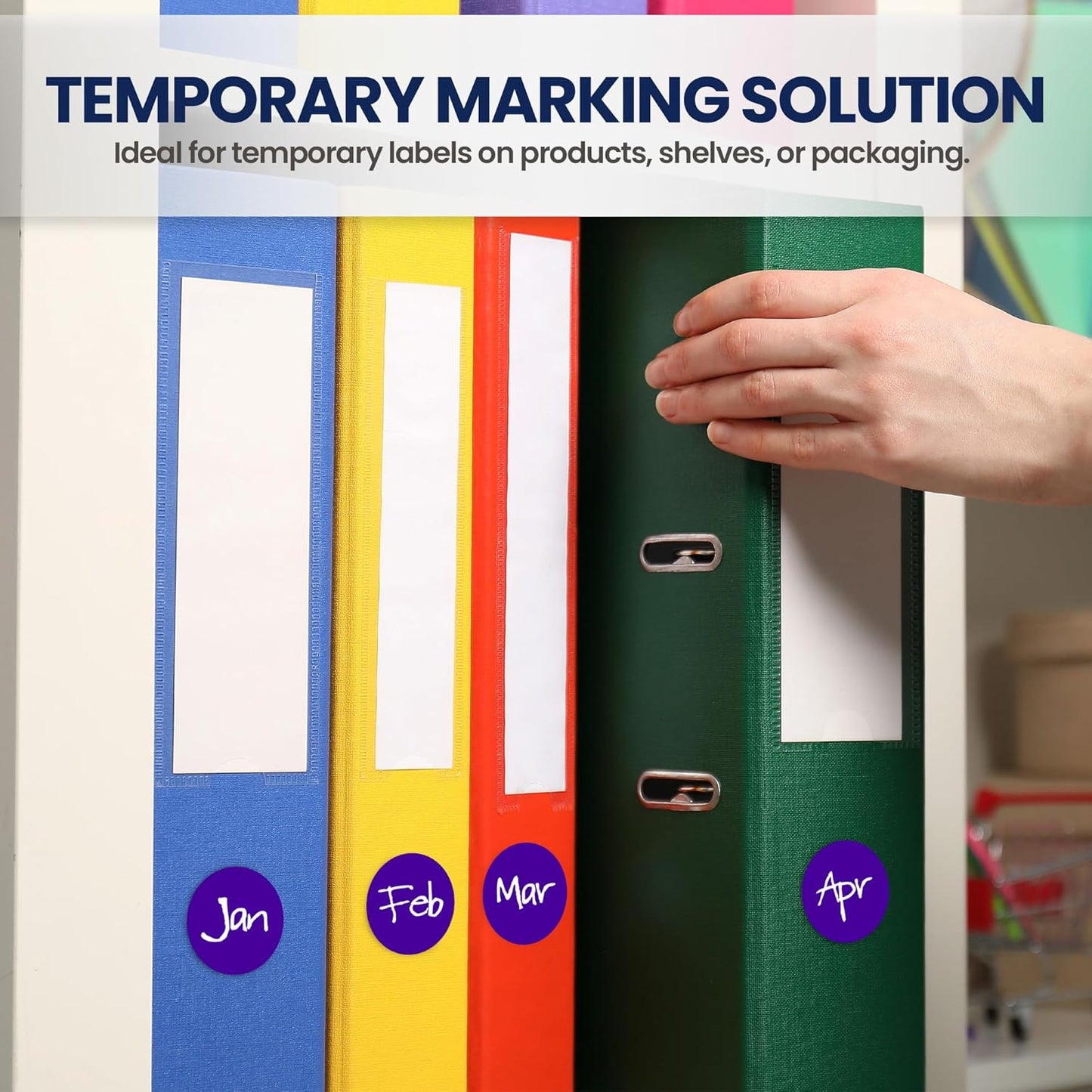 Perco Purple 1-Inch Round Circle Dot Sticker Labels with Removable Adhesive – 1,000 Labels per Roll – Versatile, Vibrant Colors, Reliable Hold, No Residue, Perforated for Convenient Use – Made in USA