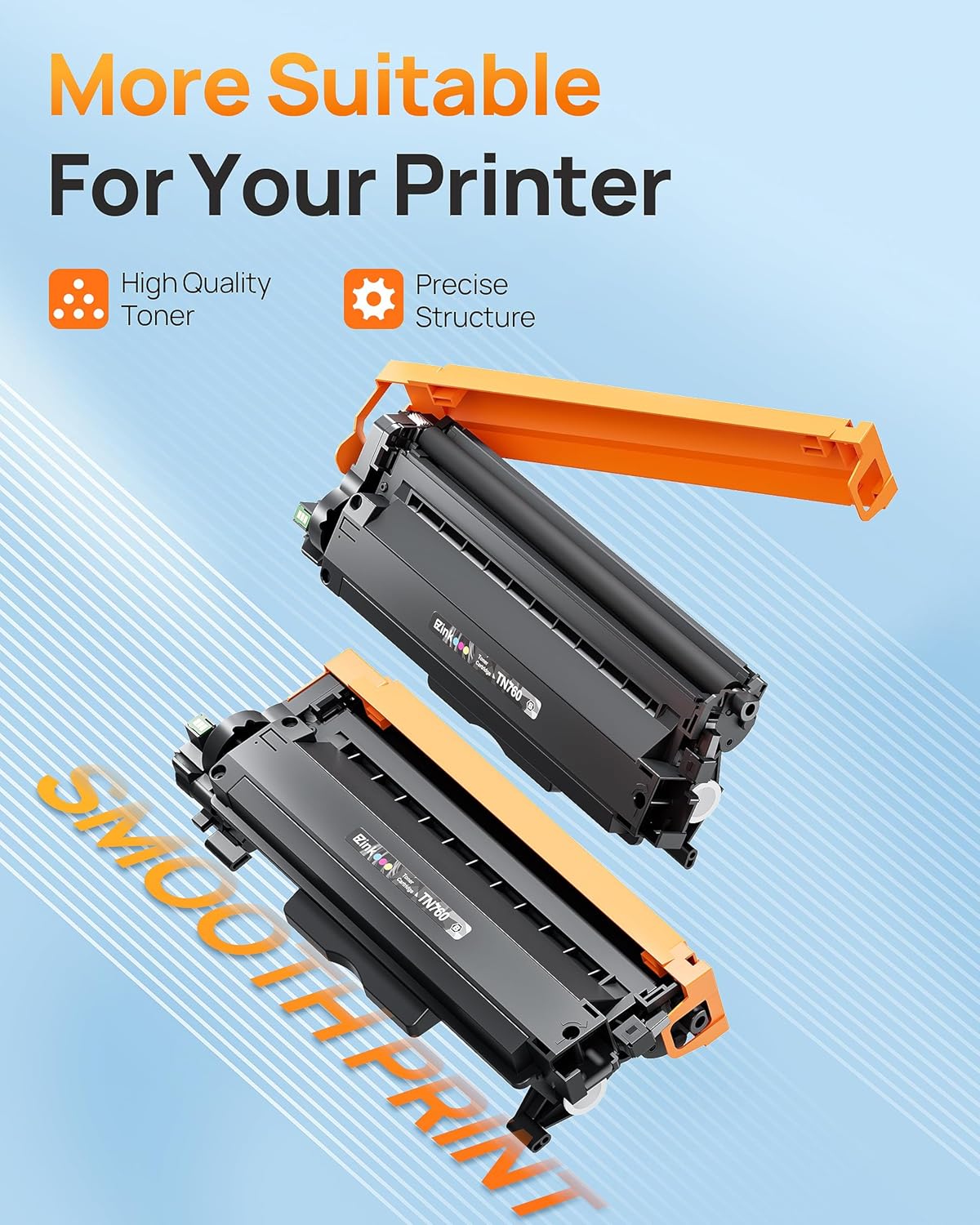 E-Z Ink TN760 Compatible Toner Cartridges Replacement for Brother TN-760 TN730 TN-730 to Use with MFC-L2710DW MFC-L2750DW HL-L2350DW HL-L2370DW HL-L2395DW HL-L2390DW DCP-L2550DW (Black, 2 Pack)