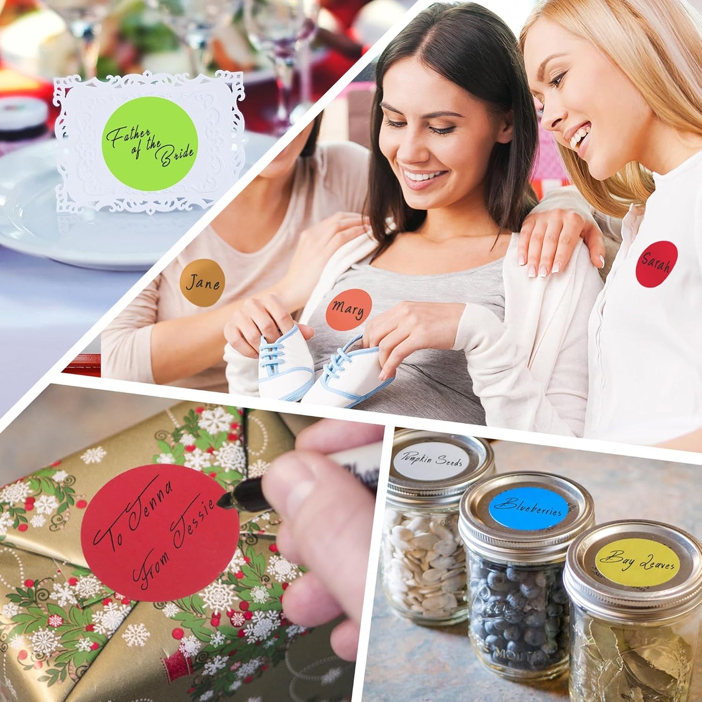 ChromaLabel 2 Inch Round Colored Stickers, High Visibility Permanent Sticky Dots Color Coding Labels, Easy to Write On Dot Stickers - 500 Sticker Dots per Roll, Matte Finish Fluorescent Yellow