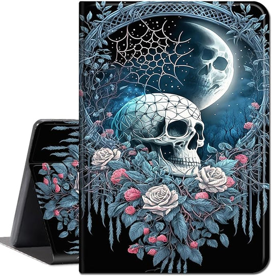 for Amazon Kindle Fire Max 11 Case (13th Generation, 2023 Release) 11",Slim Lightweight Smart Shell Stand Cover with Auto Wake/Sleep for All-New Fire 11 Max Tablet,Skull Roses Floral