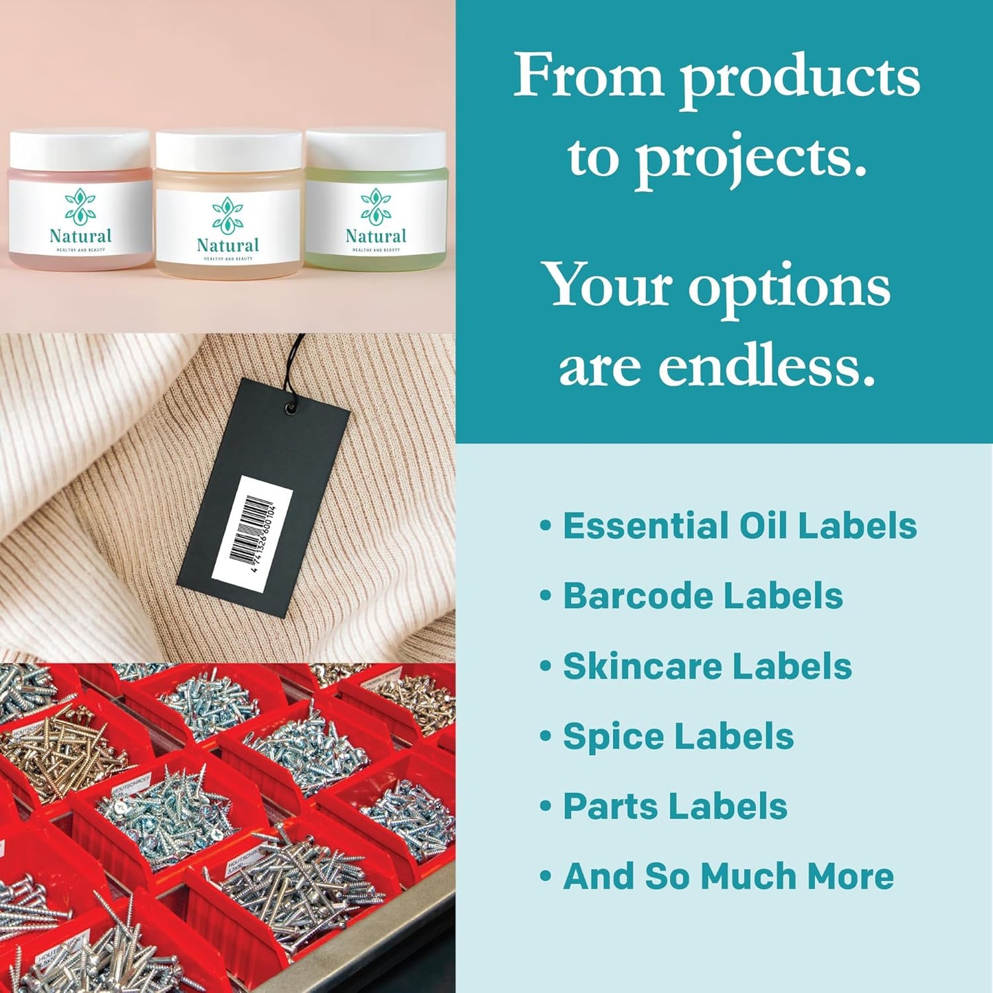 Premium Label Supply White Sticker Barcode Labels – 2" x 1" – Laser/Inkjet Compatible – (40 per Sheet), 25 Sheets – 1000 Total Adhesive Labels