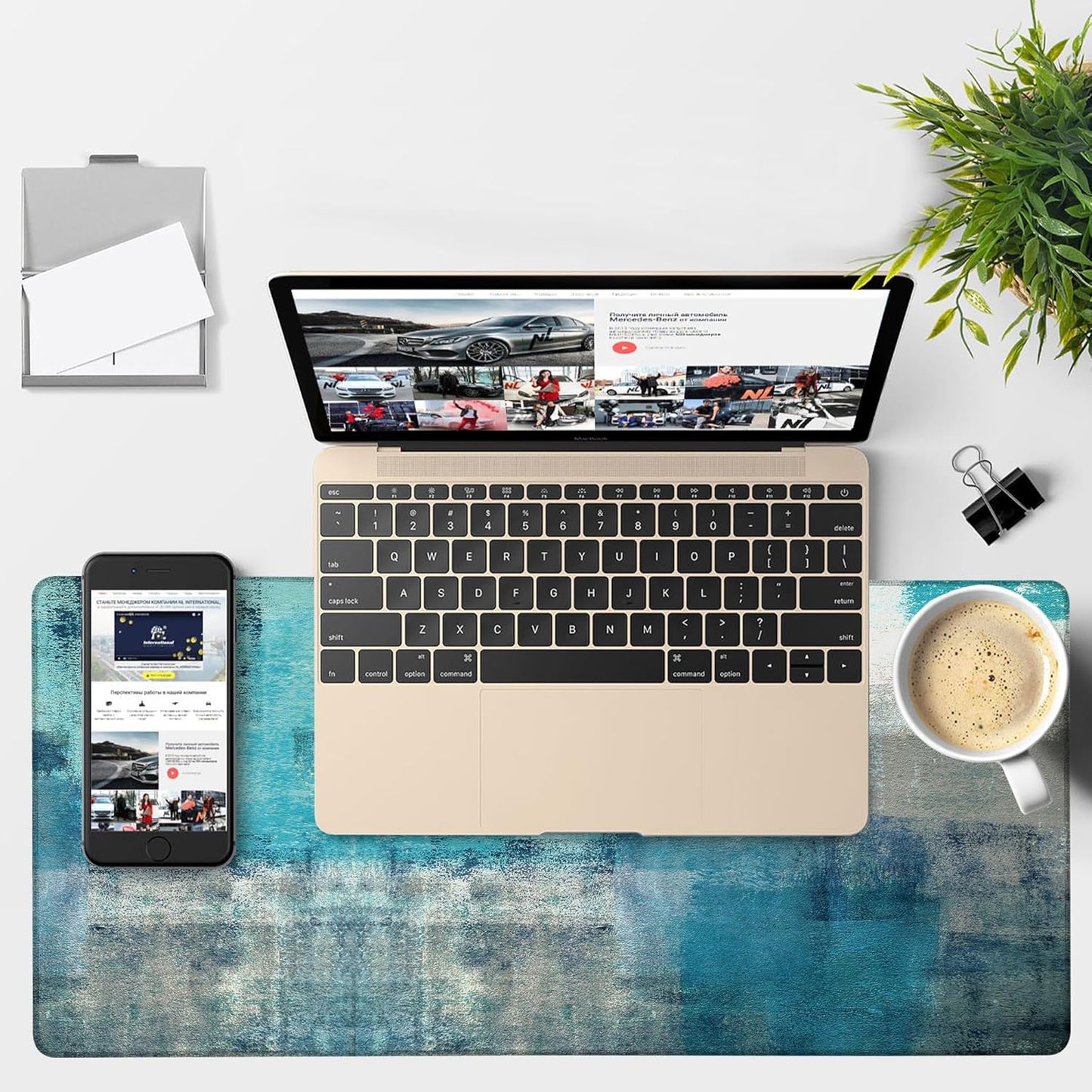 Large Mouse Pad Creative Mosaic Gaming Desk Pad Computer Keyboard Non-Slip Waterproof Mouse Mat with Rubber Base and Stitched Edges Entertainment Office Writing Desk Mat 35.4 x 15.7 Inches