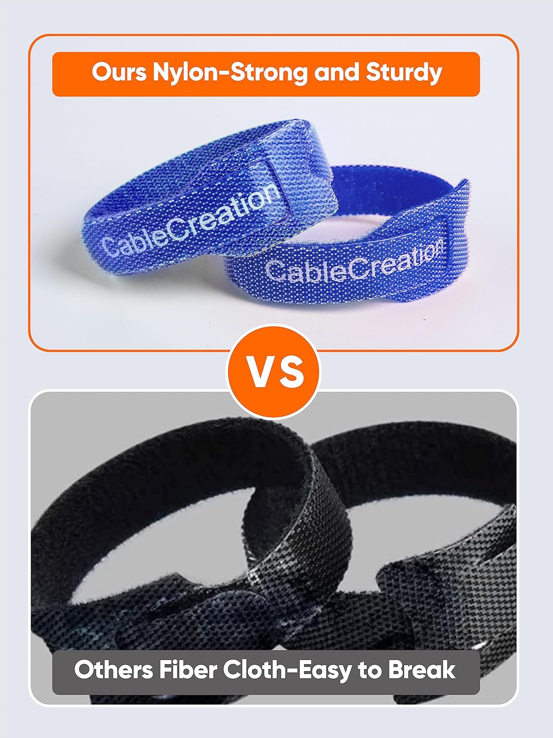 CableCreation Cable Ties, 60PCS Reusable Fastening Cable Management/Wire Organizer Cord, Hook and Loop Microfiber Cloth Cord Ties, 6-Inch (Multi-Colored)