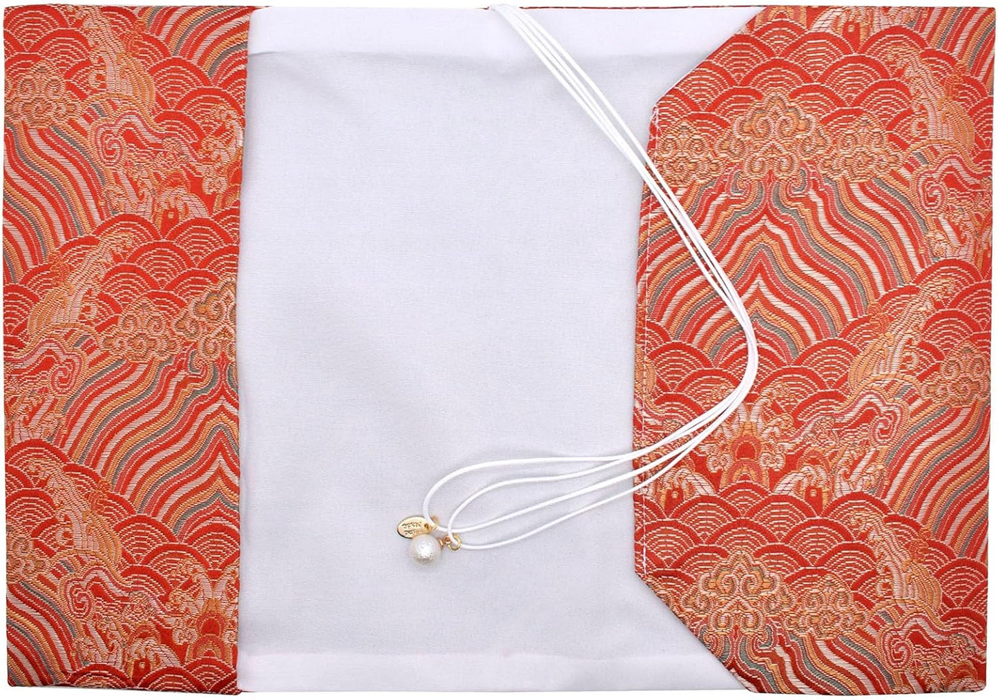 BLBMH A5 Book Covers with Bookmarks Adjustable Fabric Paperbacks Book Cover for Privacy Hardcover Softcover Novels Notebook Protector Fit for 5.5x8.3 inch - Chinese Red