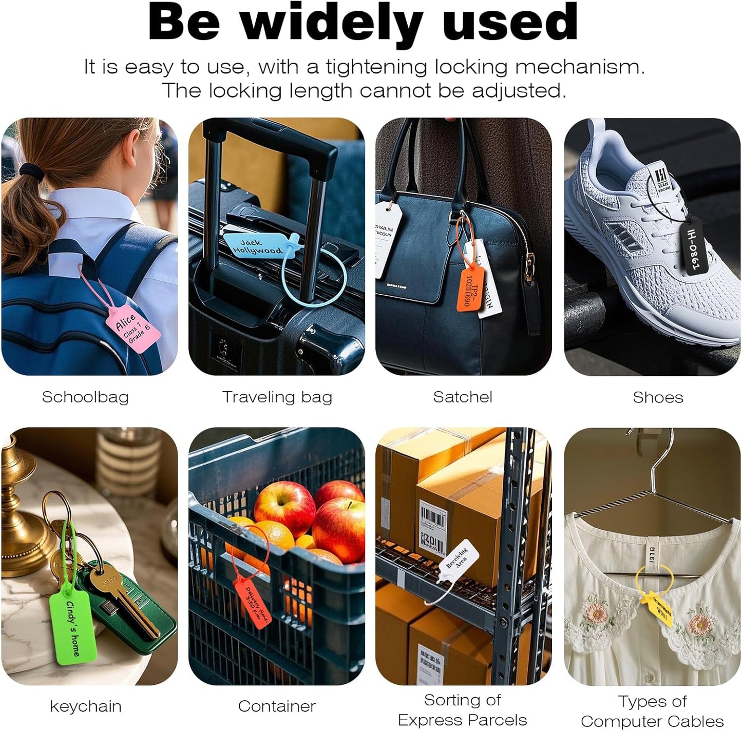 50 Black Blank Plastic Tags for Labeling Waterproof Hanging Labels Writable Tags Seal Plastic Marking Label for Clothes Bags Keys Inventory with One Marker Pen