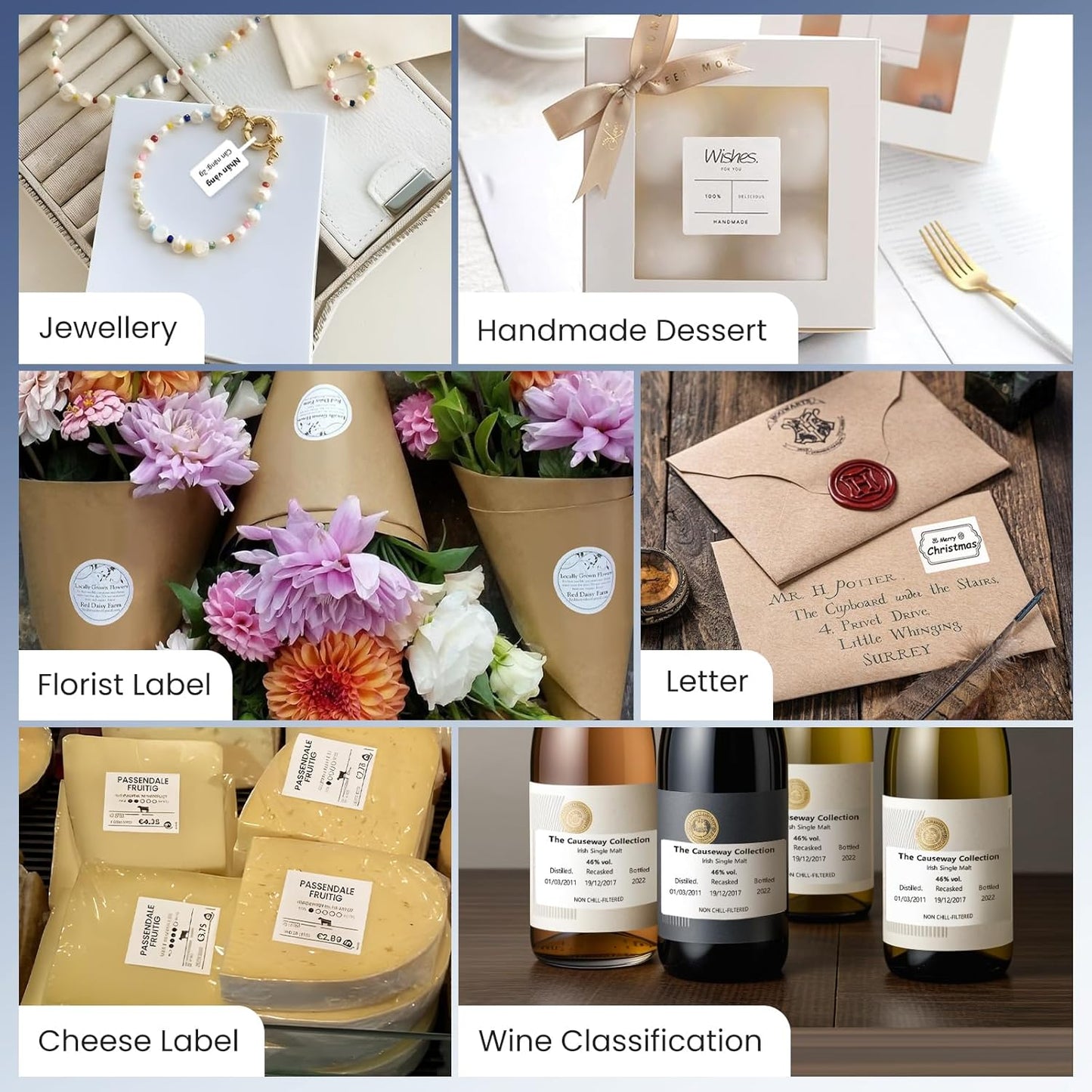 CLABEL Label Maker Machine with Tape: 221B Thermal Inkless Label Printer 2 Inch Mini Portable Bluetooth Handheld Sticker Barcode Labeler Compatible with Phone & PC for Small Business Retail Office