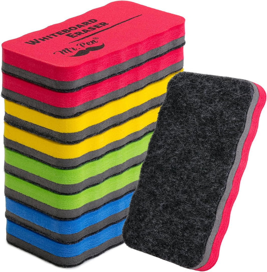 Mr. Pen- White Board Erasers, 8 Pack, Vibrant Colors, Magnetic Dry Erase Eraser, Whiteboard Eraser, Back to School Supplies