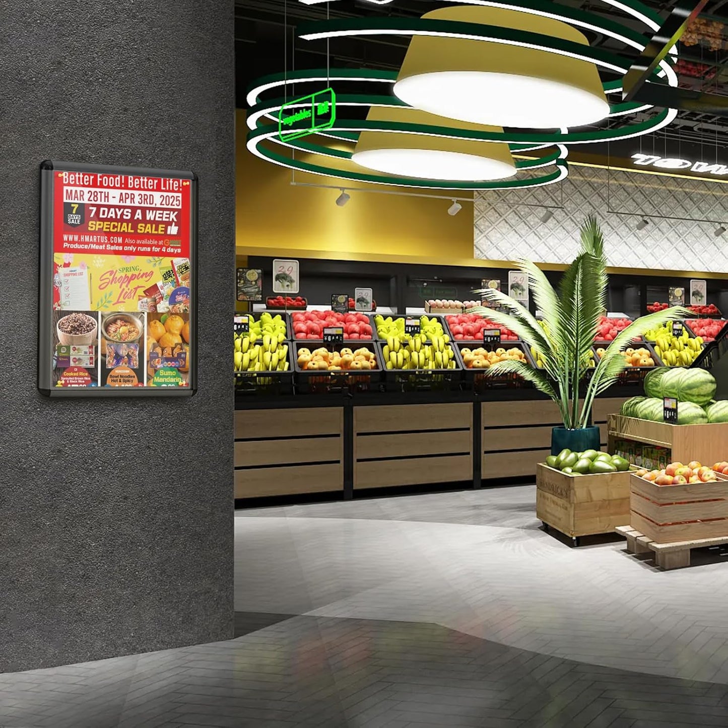 Enclosed Bulletin Board Lockable Display Case Message Board with Locking Door for Indoor, Grey Felt, Black Aluminum Frame, 26 X 20 in