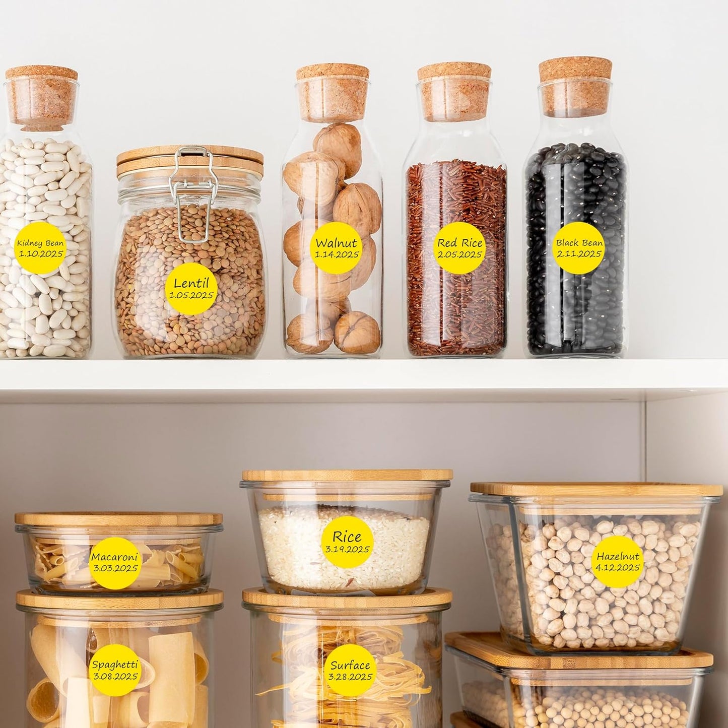 Yellow 1 Inch Round Color Coding Labels with 4000 Dots, 4 Rolls - Bright Color Dot Stickers for File Folders, Inventory System - Highly Visible