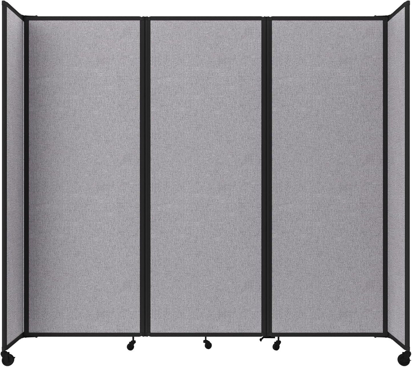 Versare Room Divider 360 Portable Wall Partition | Folding Panels | Large Freestanding Divider | Locking Wheels | Temporary Room Separator