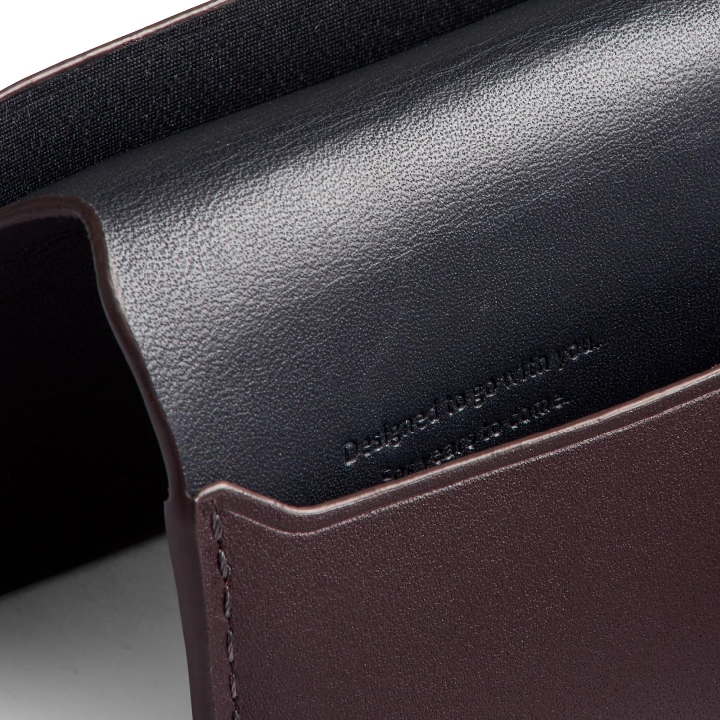 Bellroy Under Cover (slimline leather card wallet/holder with card storage, quick access slot, plus space for folded bills) - DeepPlum