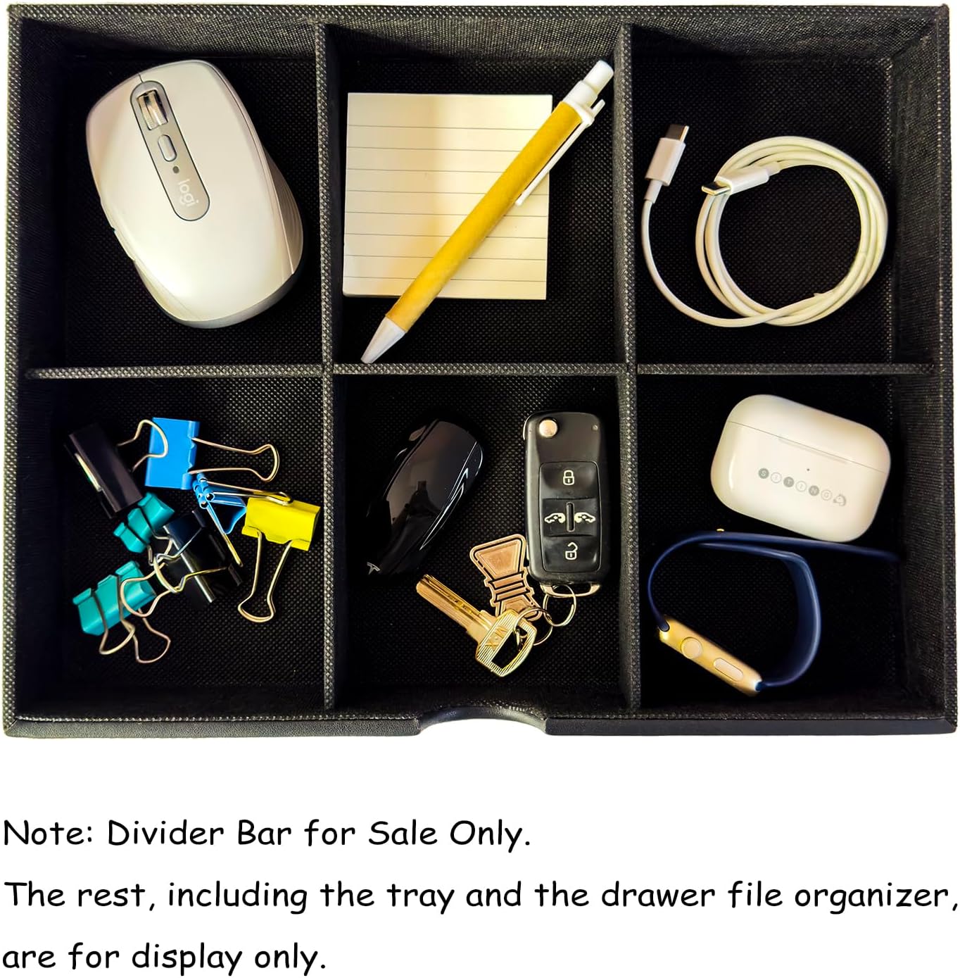 UnionBasic Divider Bar, Divider Strip for 3-Drawer File Organizer, Black - The Accessory of Divider Bar Only, 3-Drawer File Organizer NOT Included