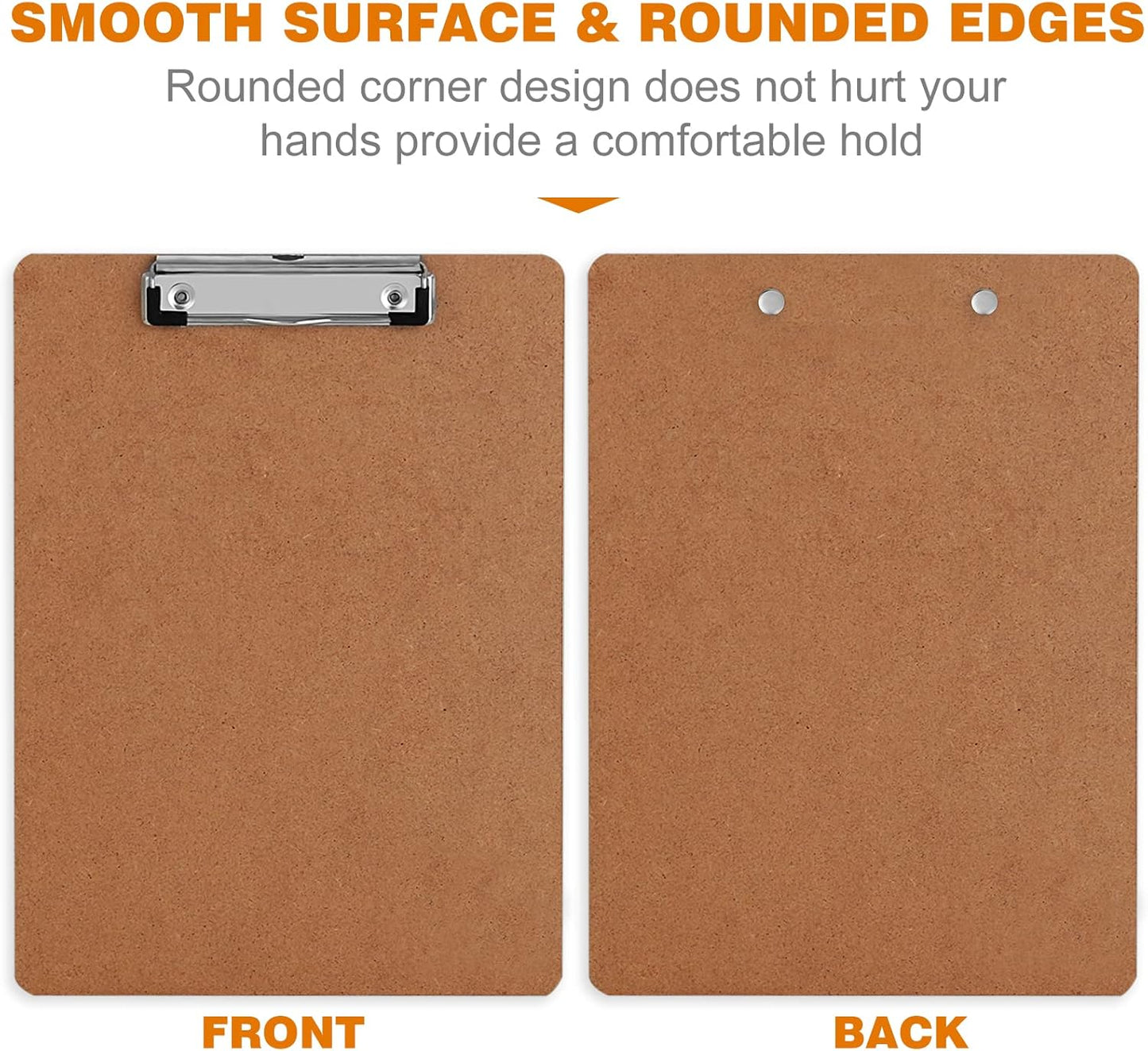 Clipboards, HERKKA 32 Pack Hardboard Office Clipboards Low Profile Clip Standard A4 Letter Size, ECO Friendly