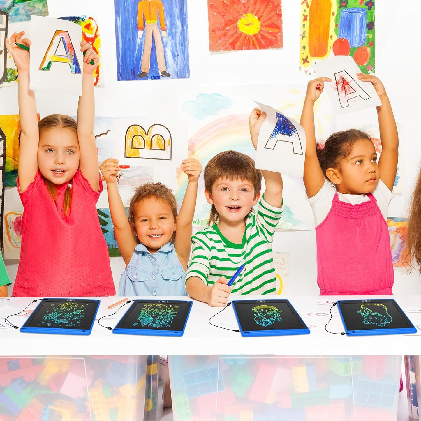 Zhehao 20 Pack LCD Writing Board for Kids, 8.5 Inches Doodle Reusable Screen Drawing Pad Erasable Painting Pads Educational Toy for 3-8 Years(Blue)