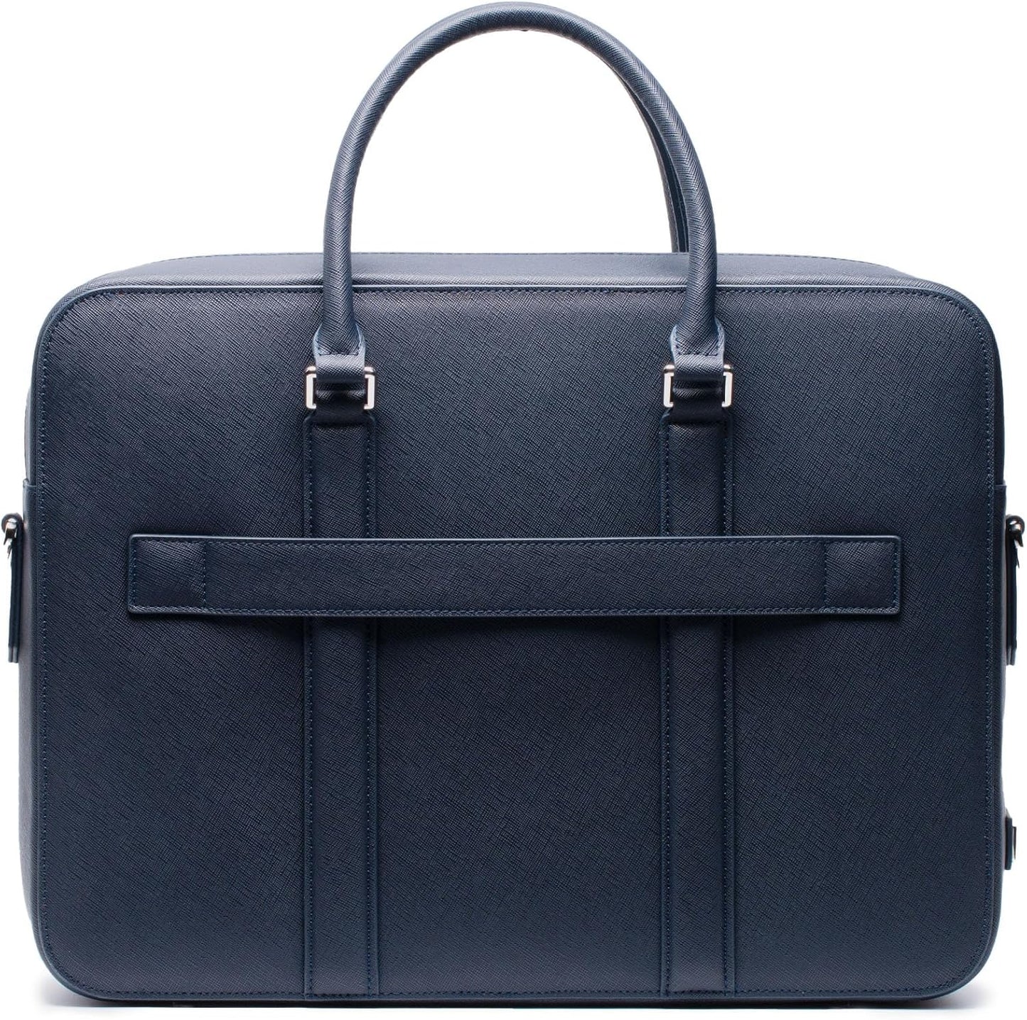 Maverick & Co. Manhattan Double-Zip Leather Laptop Bag – 16” Briefcase for Men, Stylish Business Travel & Work Bag, Durable