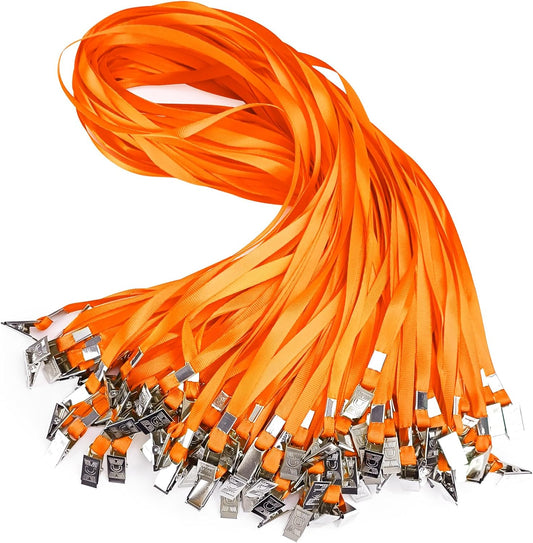 Lanyards for Id Badges,100 Packs Lanyard Bulk with Flat Badge for Name Tag Lanyard ID Holder