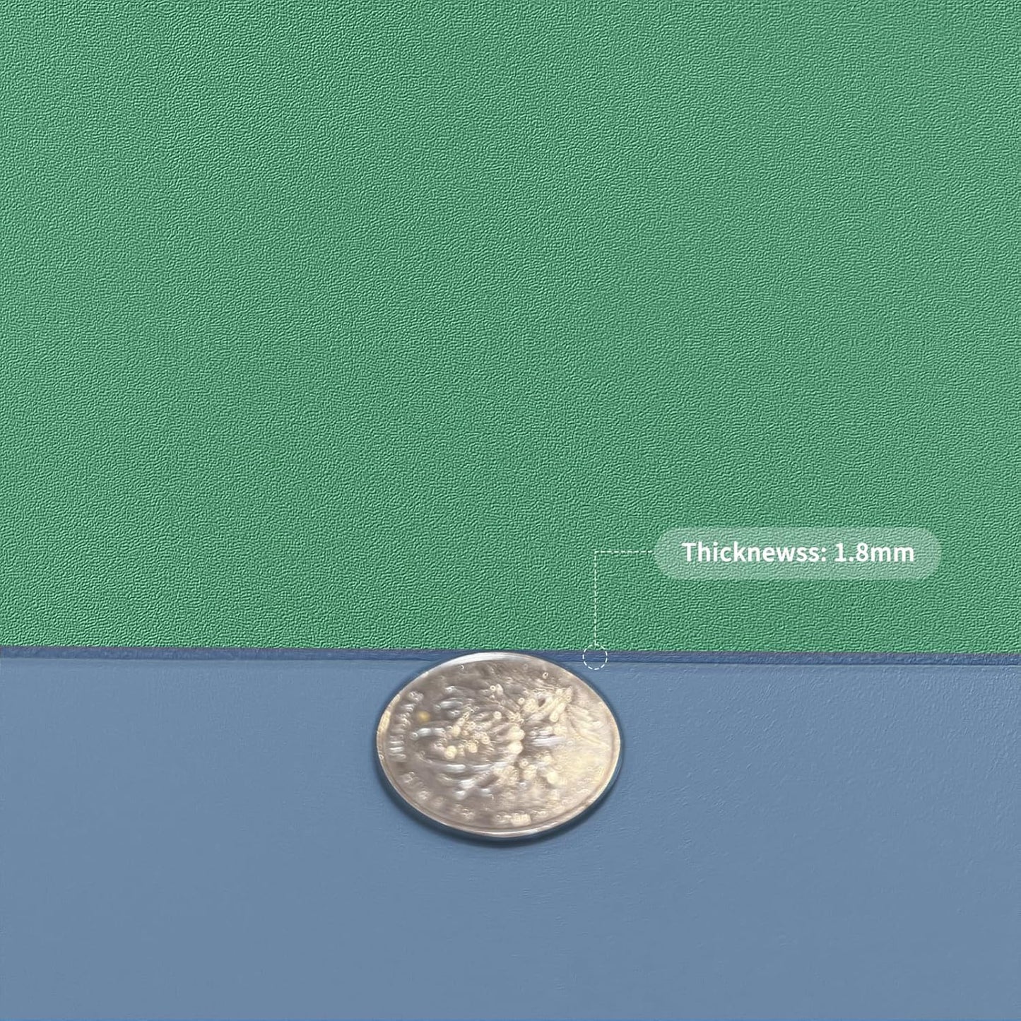 Leather Table Cover,1.8mm Thick,30x60 Inch Desk Cover,Large Desk Mat,Table Protector,Table Cover Protector,Rectangular Table Cover(Grayish Blue+Dark Green,30x60)