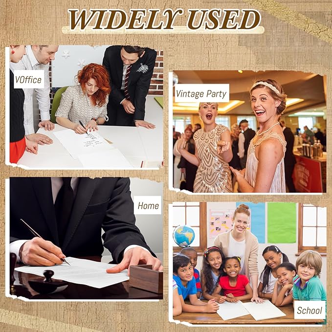 Epakh 200 Sheets Old Age Parchment Paper 8.5 x 11 Inch Standard Letter Vintage Colored Old Parchment Semblance Double Side Printing Paper(White)