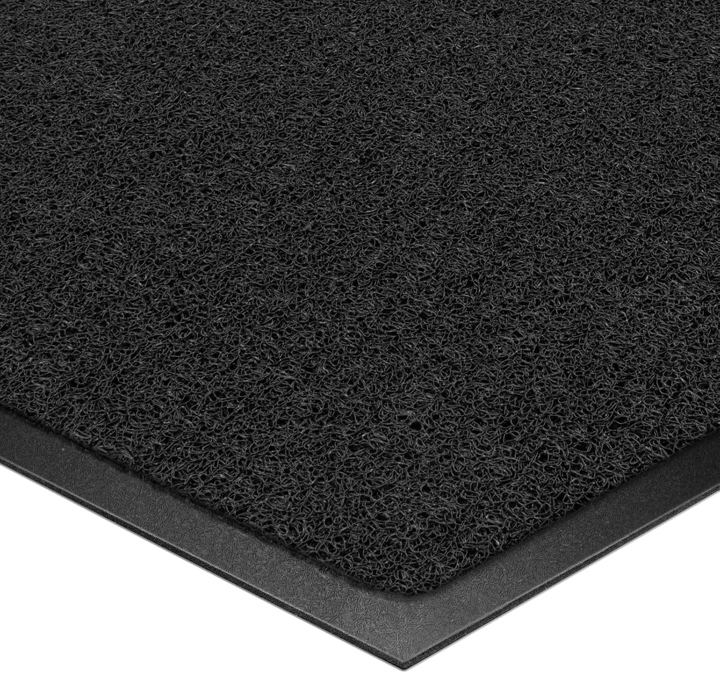 Kuyal Door Mat, 4'x6' Indoor Outdoor Entrance Mat to Trap Dirt and Moisture, Non Slip Waterproof Outdoor Mats, Commercial Floor Inside Outside Entrance, Heavy Duty Durable Welcome Mats, Black