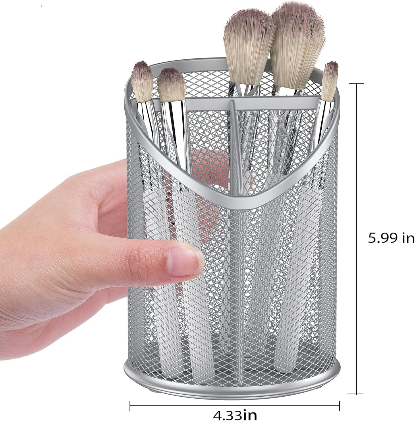 2 Pack Pen Holder Pen Organizer (Silver)