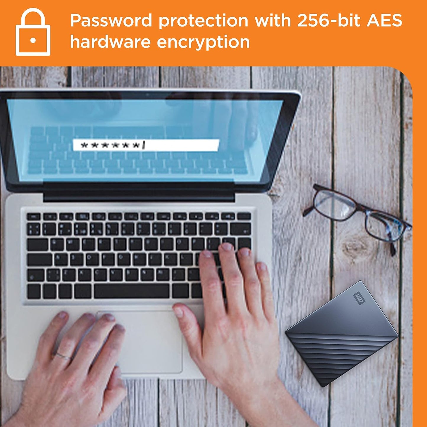 WD 6TB My Passport Ultra Blue, Portable External Hard Drive, Backup Software with Defense Against ransomware, and Password Protection, USB-C and USB 3.1 - WDBEJA0060BBL-WESN