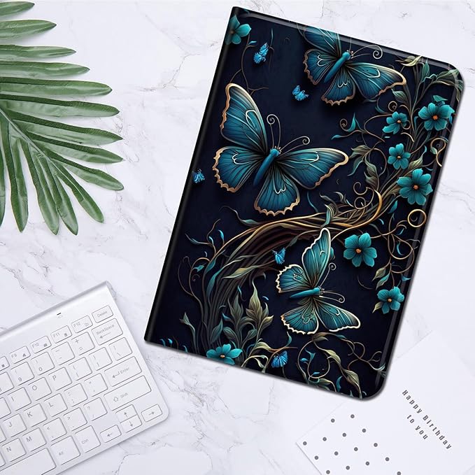 for Amazon Kindle Fire Max 11 Case (13th Generation, 2023 Release) 11",Slim Lightweight Smart Shell Stand Cover with Auto Wake/Sleep for All-New Fire 11 Max Tablet,Purple Butterfly Flower