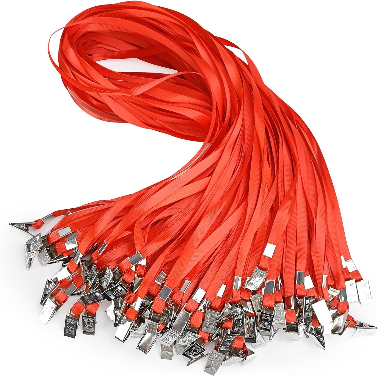 Lanyards for Id Badges,100 Packs Lanyard Bulk with Flat Badge for Name Tag Lanyard ID Holder