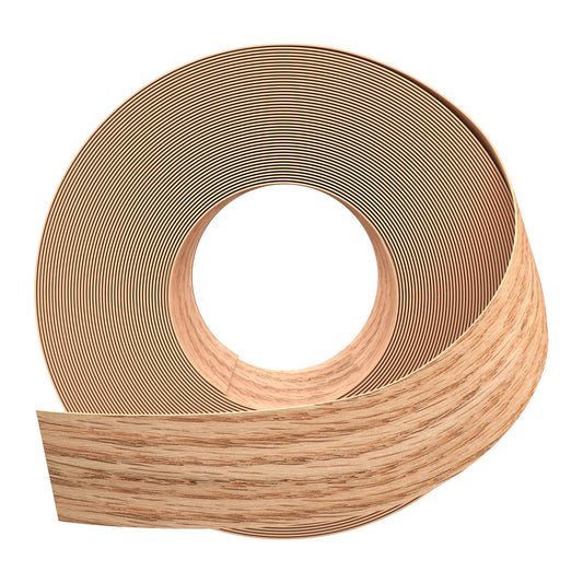 GSCIT Club Red Oak Edge Banding, 1 1/2 inch x 50ft roll of Veneer Edge Banding Preglued Flexible, Real Wood Tape Banding