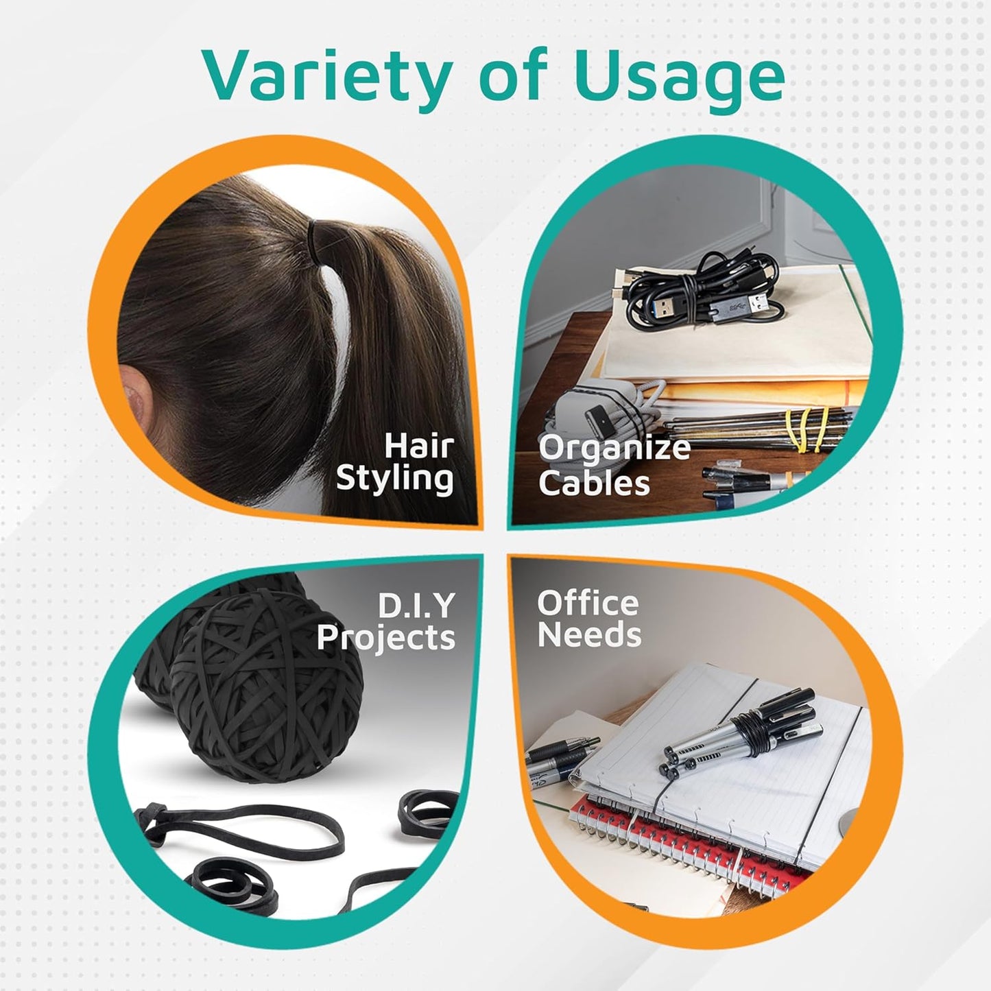 Plastic Mill Rubber Bands Thick Size #33 | Black Durable RubberBands 100 /pack | 3 1/2 x 1/8" Multi-Purpose wide | Elastics large Long Rubber for Office Supply, File Folders, box, Books, gifts, Notebook|