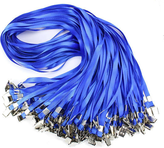 Lanyards for Id Badges,100 Packs Lanyard Bulk with Flat Badge for Name Tag Lanyard ID Holder