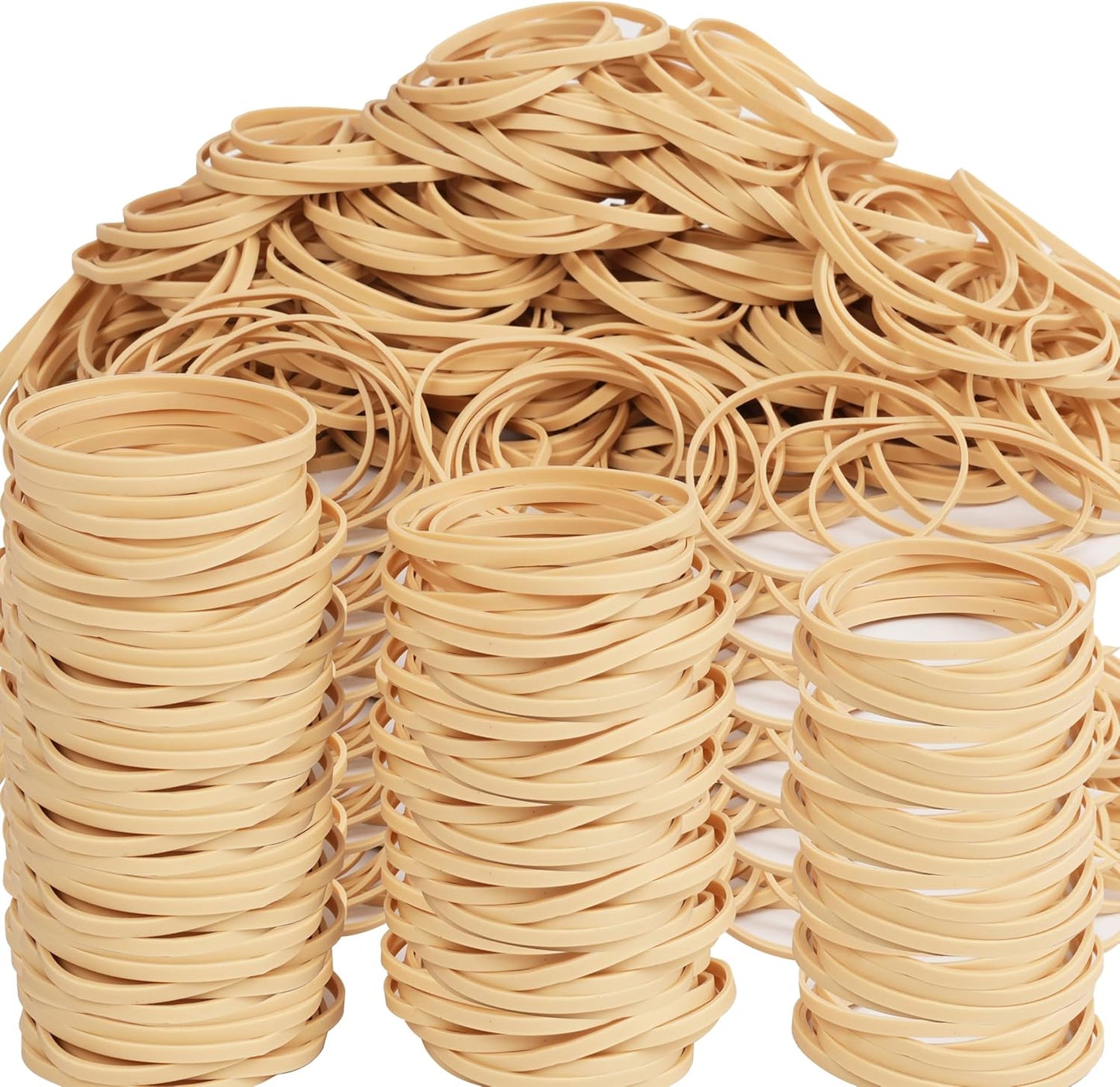 Rubber Bands Size#32 (3” x 1/8”) Elastics Band 220pcs Beige Rubber Bands for Office Supplies Home School