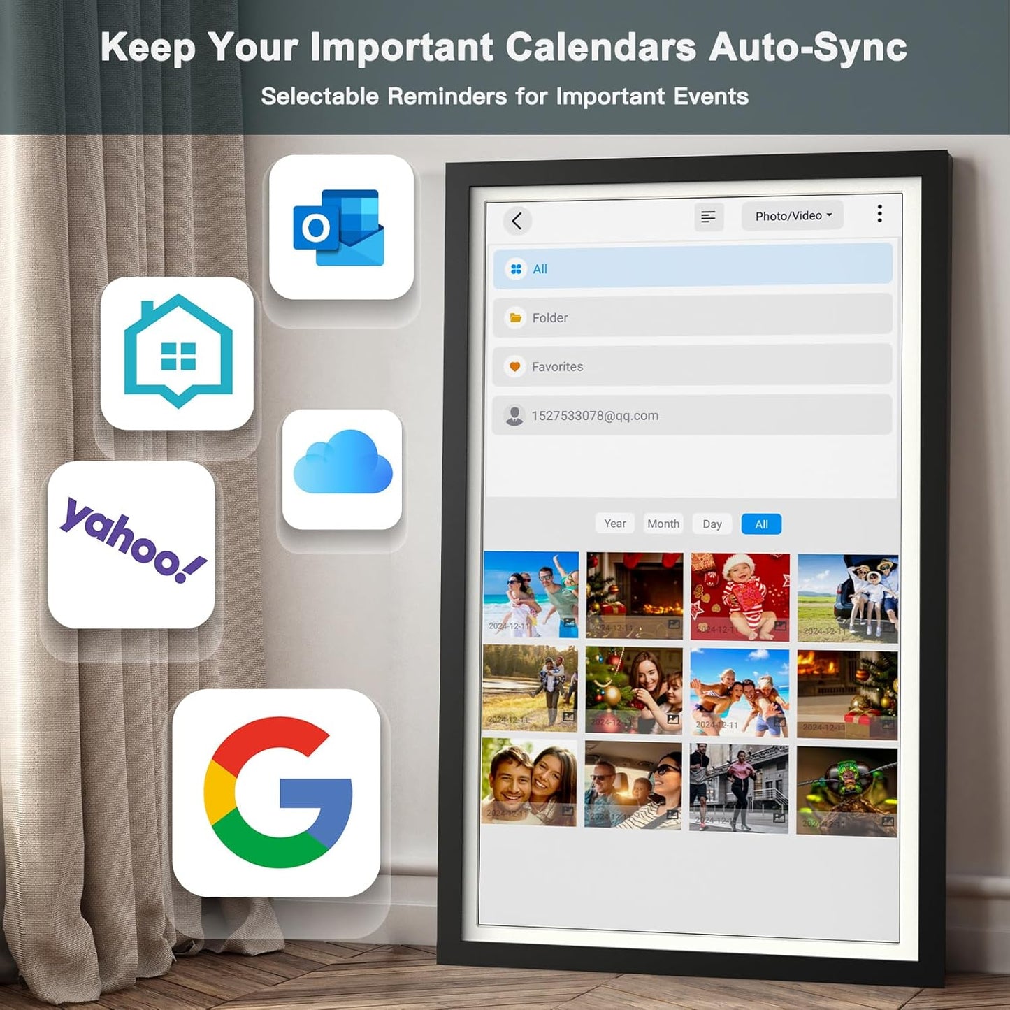 Smart Digital Calendar Chore-Chart-for-Business Planner - 27" Touchscreen Interactive Display Electronic Calendar for To Do List, Auto-Sync Google iCloud Outlook Calendars, Wall Mountable for Mom Dad