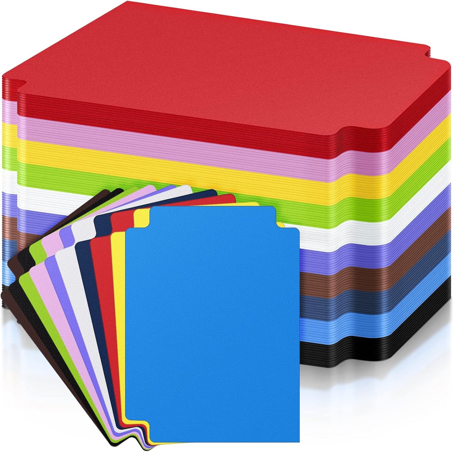 120 Pcs Trading Card Divider Multicolor Card Separators for Office Games Plastics Sports Baseball Card Dividers with Tabs Cards Box Dividers for photocard, 2.71 * 3.8 Inches