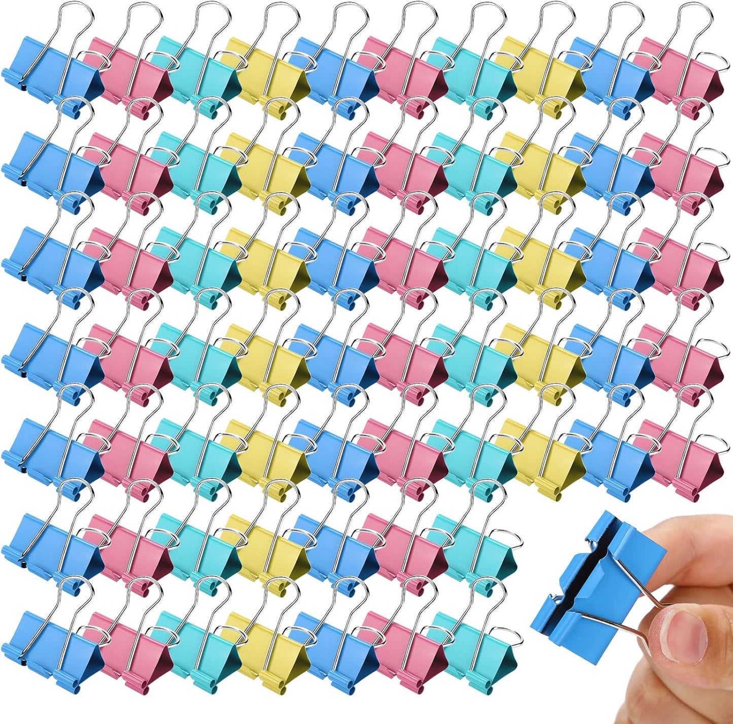 300 Pcs Medium Binder Clips Paper Clips Office Supplies Paper Clamps for Teachers Students School Office Business Paperwork Supplies (Assorted Colors, 1.25 Inch)