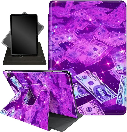 for Fire HD 10 Tablet Case 11th Generation 2021 and Amazon Fire HD10 Plus Case 10.1", 360 Degree Rotating Stand Smart Protective Case,for Fire HD 10 2021 Tablet,Starlight Flash Powder