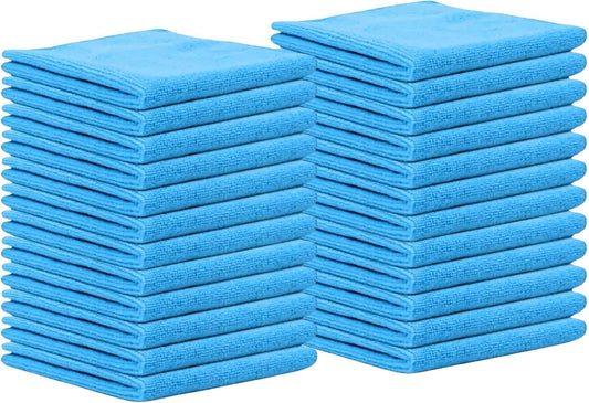 Microfiber Cleaning Cloth for Kitchen & households, Towels for Cars. (300gsm) (Pack of 24 Blue)